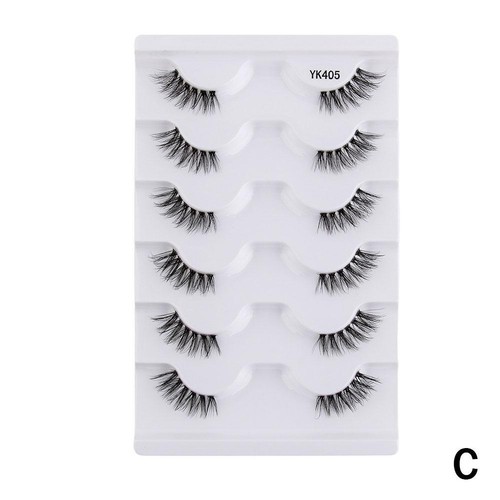 6 Half Lash Sets No Glue for A Natural Look - Transparent Stem Nude Makeup νυ ☆☆ - Picture 16 of 26
