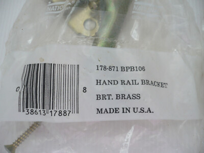 【s】 National Hardware Hand Rail Brackets Brt. Brass Sealed Pkgs Total