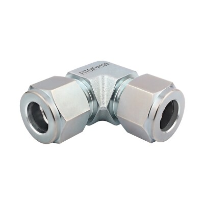 FITOK 1/2 in OD Union Elbow Zinc Plated Steel Compression Tube Fitting 5900 psi