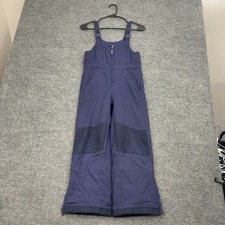 LL Bean Snow Bibs Kids 8 Blue Insulated Thinsulate Reinforced Knee Ski Pants