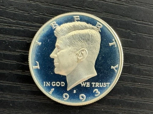 1993 S Kennedy Half Dollar 50c PROOF 90% SILVER Coin - ME5131