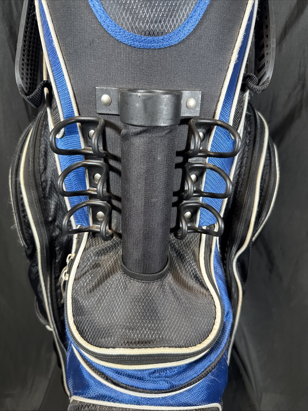 ✨Michelob Ultra Beer 14 Way Golf Bag Carry Cart Bag with Cover Black Blue Pro