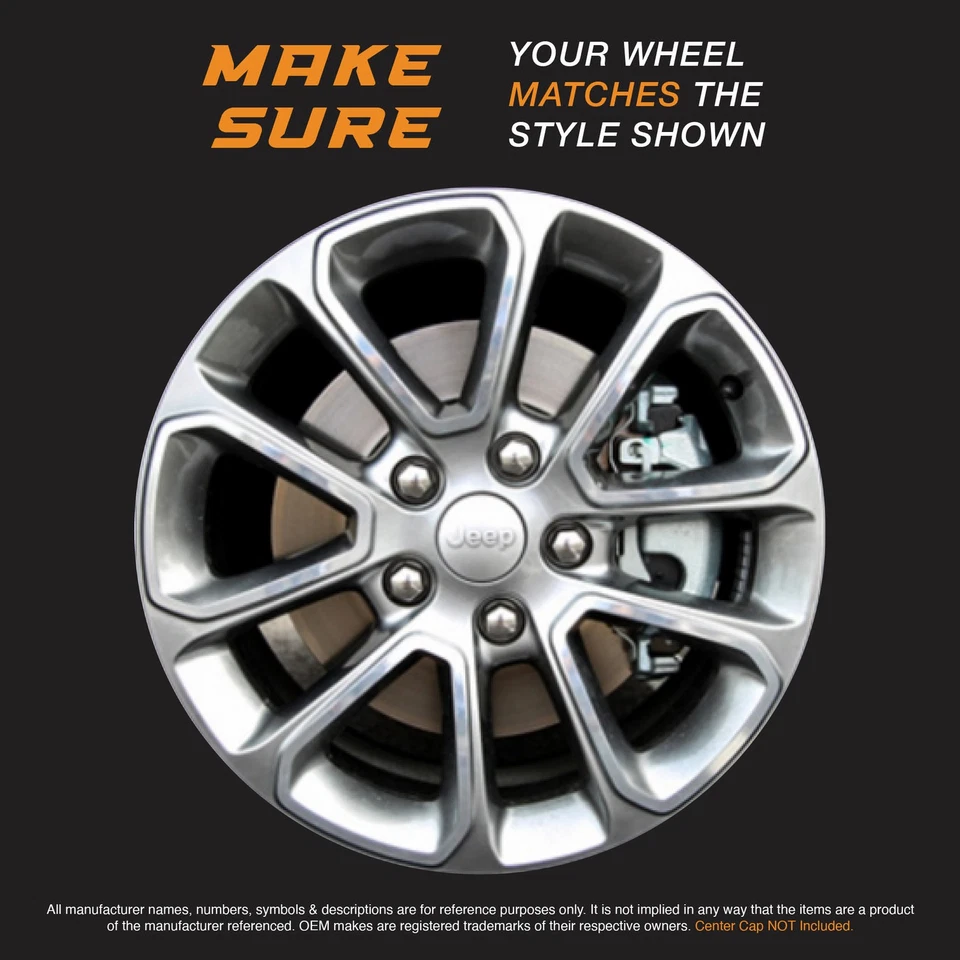 Juego de revestimiento de rueda PACRIM 18" negro brillante para Jeep Grand Cherokee (2014-16, 2021-22) Foto 3 de 4