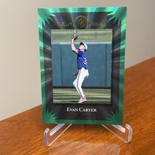 2025 Panini Donruss - Evan Carter #13 Elite Series Green Laser Insert