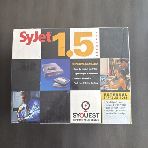 Syquest SyJet 1.5 Gigabyte PC Formatted Cartridge Plus 1.5gb Media Storage Disc