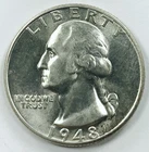 *1948 P MINT WASHINGTON QUARTER DOLLAR* *GEM BU+* NR #P2744