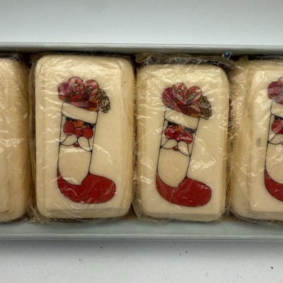 Vtg Katherine Gray Santa Christmas Soap Made From French Milled Soap 6 small bar