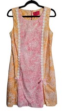 Lilly Pulitzer Size 8 Jubilee Bam Patch Kyle Shift Dress Multicolor Pink Orange