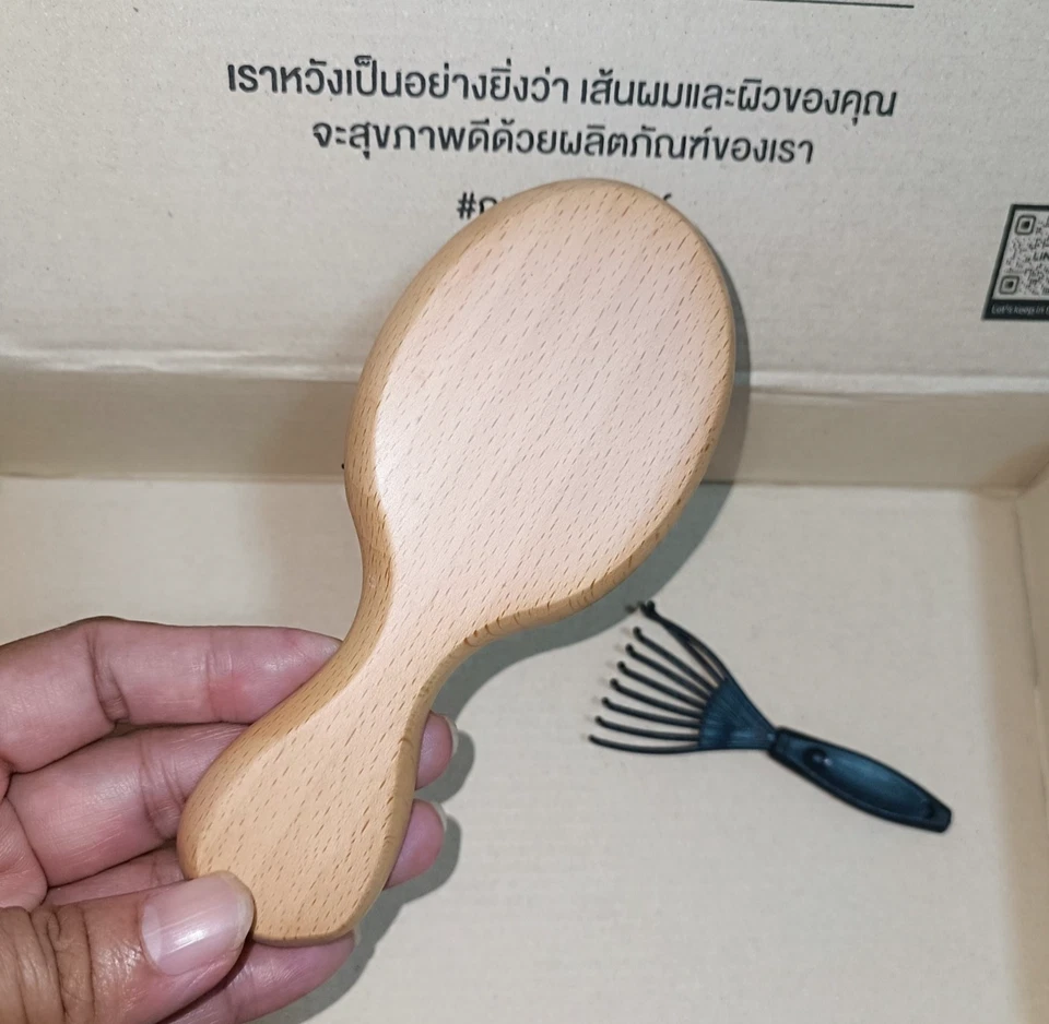 Peine Cuidado del Cabello Bienestar Masaje Cuero cabelludo Natural Cepillo de Cabello Peines de Dientes 1 pieza Foto 3 de 4