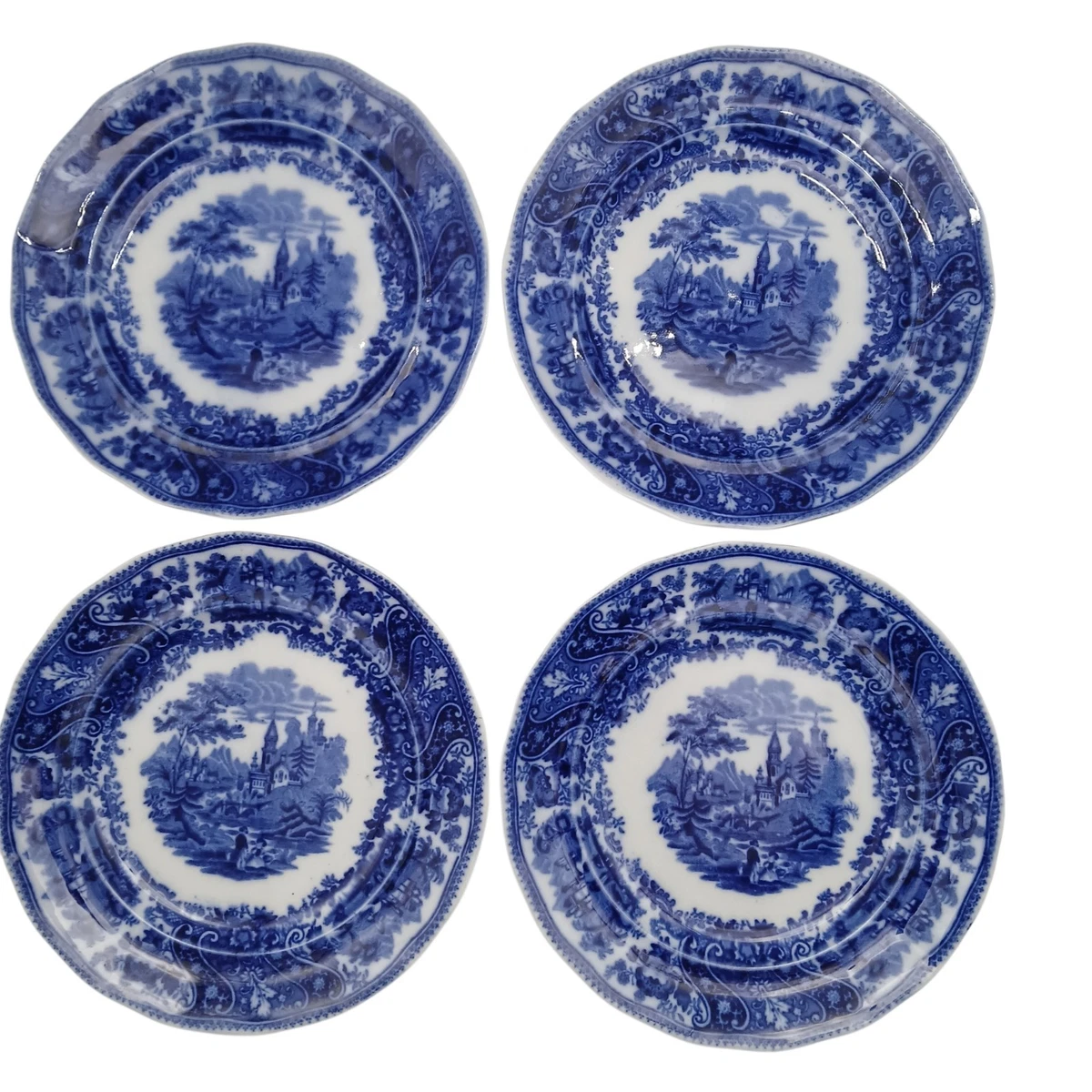 Burgess Leigh Flow Blue In Burleigh (Burgess & Leigh) China for