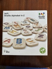 Plan Toys-Braille Alphabet Tiles-Pre-Braille-Fine Motor