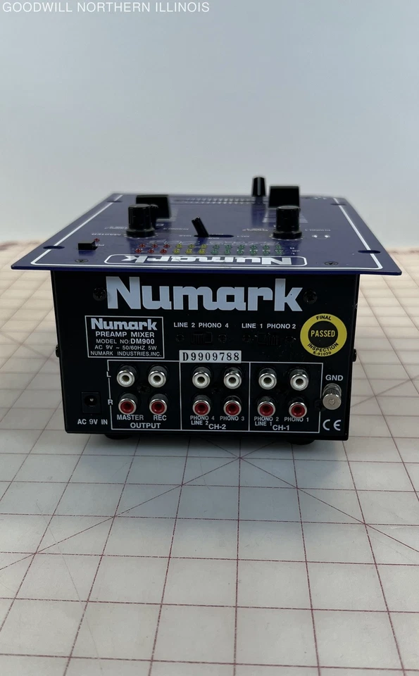 Mezclador de preamplificador DJ Numark DM900 Blue Dog - sin probar Foto 3 de 4