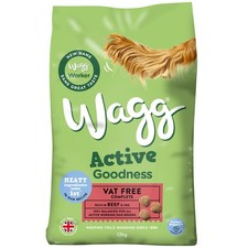 Wagg Active Goodness Beef & Veg Dog Food Dry 12kg 1.95 per kilo