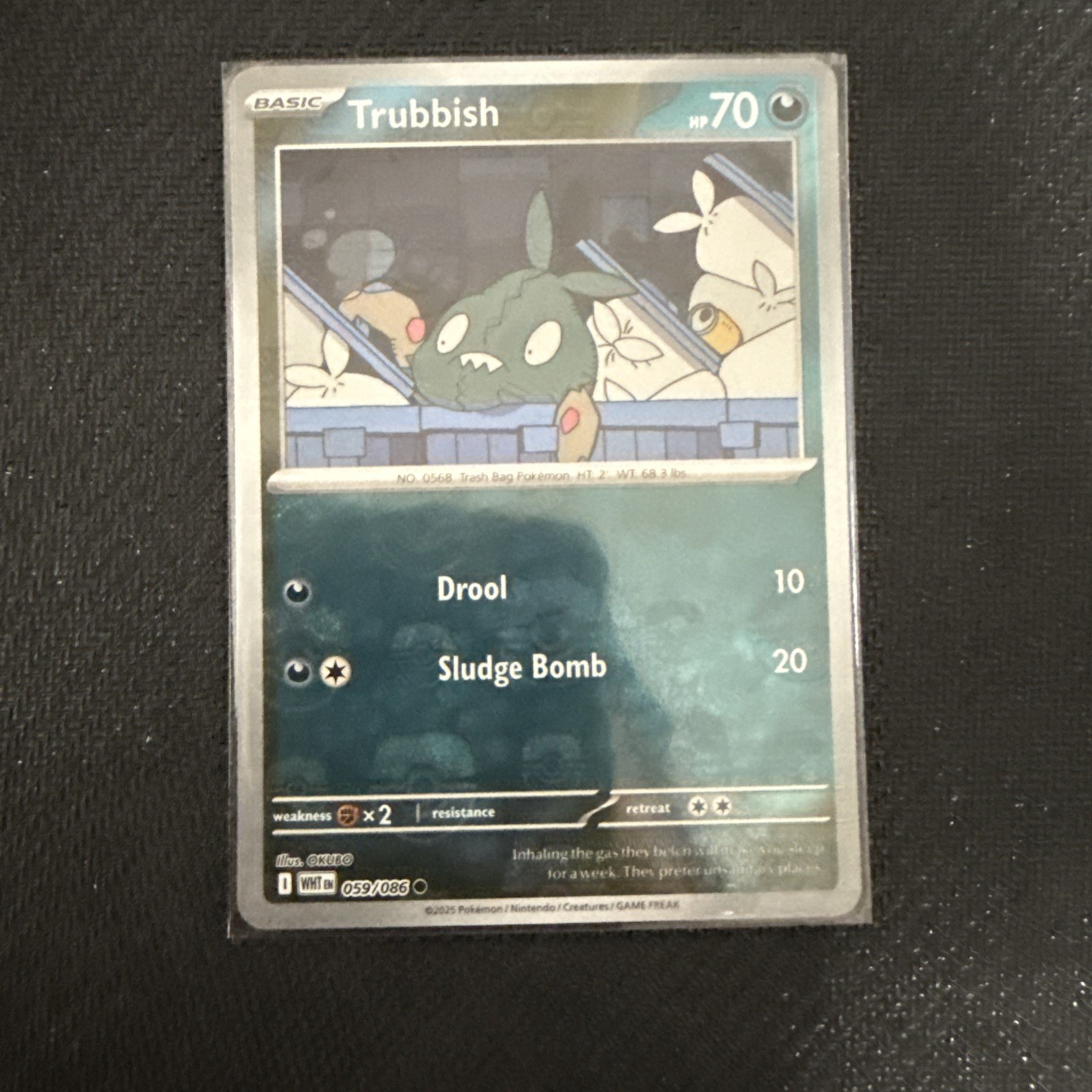 2025 Pokemon SV White Flare Trubbish Reverse Holo Master Ball Common #059/086