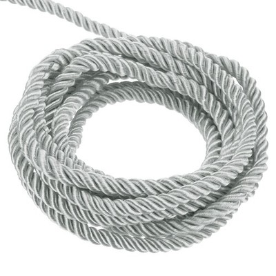 Twisted Cord Trim, 5 Yard 3mm 3-Ply Twine Braided Rope Thread,Silver