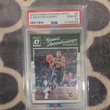 Giannis Antetokounmpo 2016-17 PANINI DONRUSS OPTIC #5 💥PSA 10💥 | Optic 1st Yr!