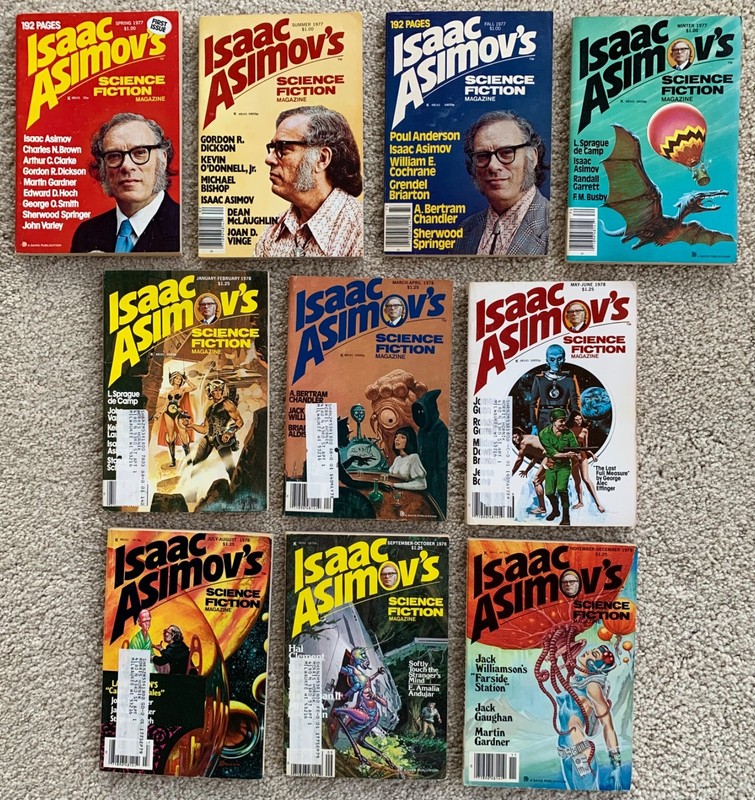 First 31 Issues of Isaac Asimov’s Science Fiction Magazine, 1977–1980 (Most VG+)