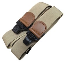 Unisex Adult 4-clip Braces 3.5cm Elastic Suspenders Belt Heavy Duty 6 Colours