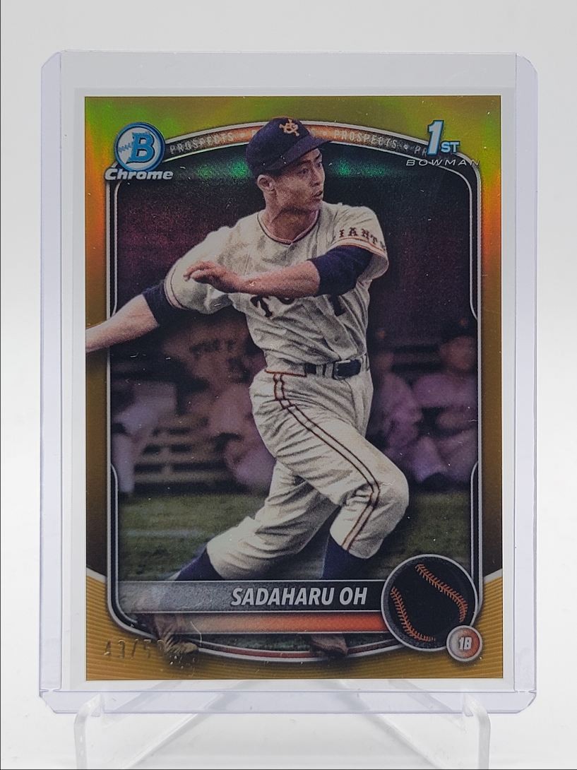 SADAHARU OH 2025 BOWMAN CHROME DRAFT 1ST RETROFRACTOR GOLD /50 Q3967