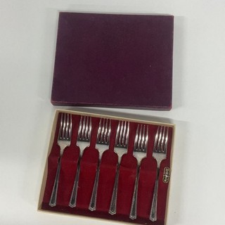Vintage Nemes Silverplate Fork Set of 6 in Box NP#606