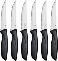 Steakmesserset Mit Wellenschliff,6-Teilig Scharfes Steakmesser Set | Profi Steak