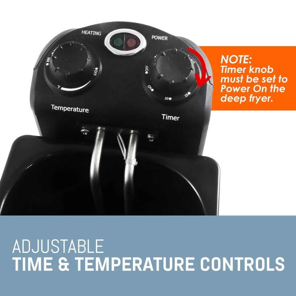 Freidora eléctrica de acero inoxidable para cocina casera Foto 3 de 4