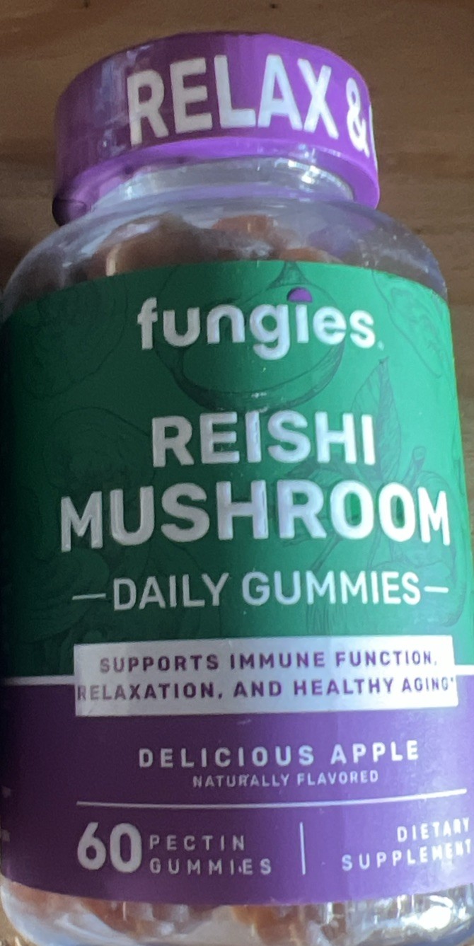 2-Reishi Mushroom Gummies, Delicious Apple, 60 Pectin Gummies 12/2026