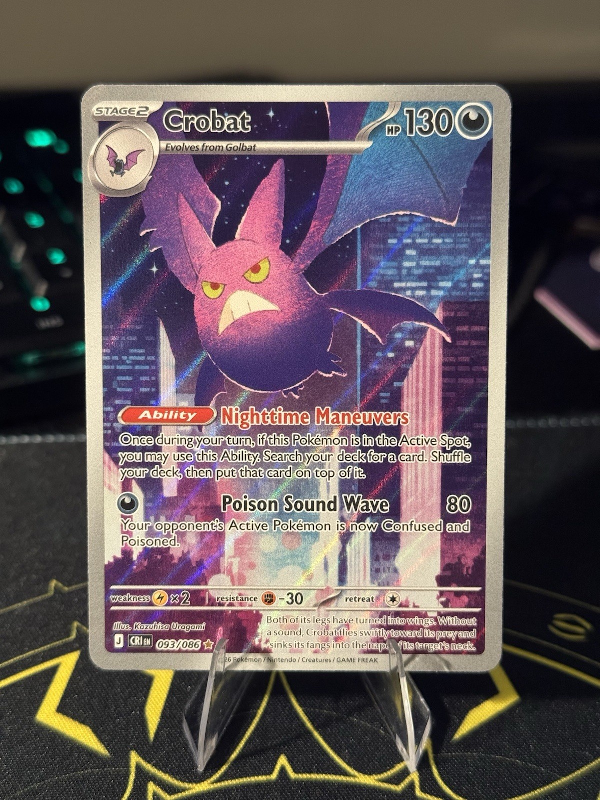 Crobat Chaos Rising 93/86 Holofoil Pokemon TCG English (Near Mint)