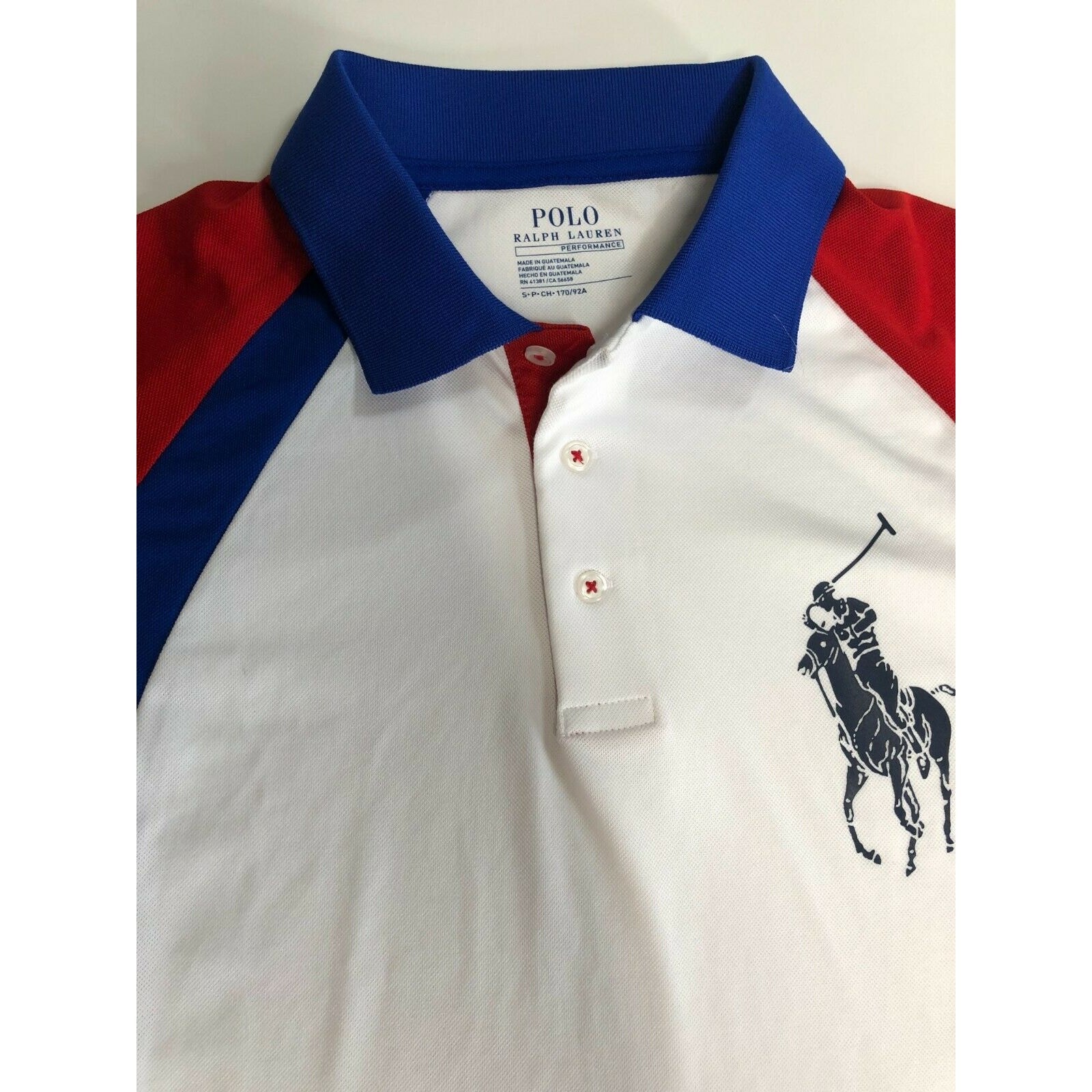 Polo Ralph Lauren Performance Golf Casual Shirt White/Red/Blue Size S thumbnail 12