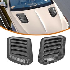2x For Dodge Ram Carbon Fiber Sport Front Car Hood Air Flow Vent Decor Trim Kit 2x For Dodge Ram Carbon Fiber Sport Front Car Hood Air Flow Vent Decor Trim Kit