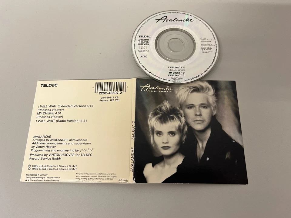 Avalanche – I Will Wait - 3" Inch Mini CD Single © 1989 - Bild 2 von 2