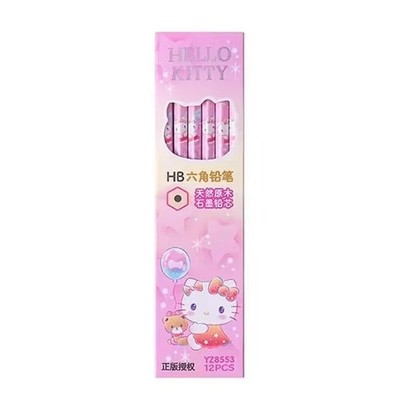 Hello Kitty Bleistift 12x Stück - Rosa Original Sanrio Kawaii Manga NEU