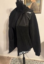 Ecko Unltd. Black Zip-Up Hoodie Sherpa Lining, Size Small