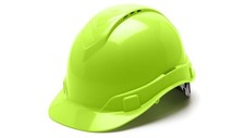Hi Vis Lime Hard Hat, 4 Point Ratchet, Cap Style, Safety Helmet, Construction...