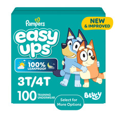 Pampers Easy Ups Bluey Potty Training Pants Boys Size 5 3T-4T, 100 Count