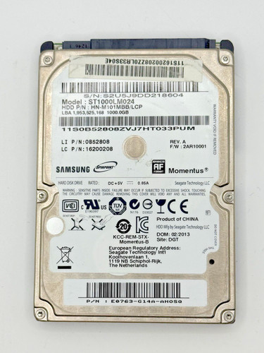 Samsung Seagate ST1000LM024 1TB 2,5" SATA Laptop Festplatte 100% Gesundheit getestet