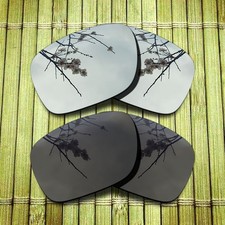 Black Silver Replacement Lens for-Oakley Holbrook XL OO9417 Polarized