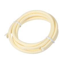 5mm Round Braided Leather Rope for Jewelry, Beige (1.1Yd)