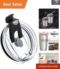Durable Flip Top Replacement Lids for 20 oz Stainless Steel Tumblers - 2 Pack