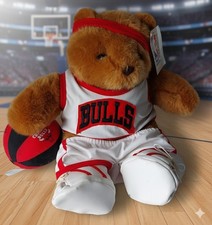 Vintage Chicago Bulls NBA Plush Bear Stuffed Animal Basketball Uniform W/ Tags