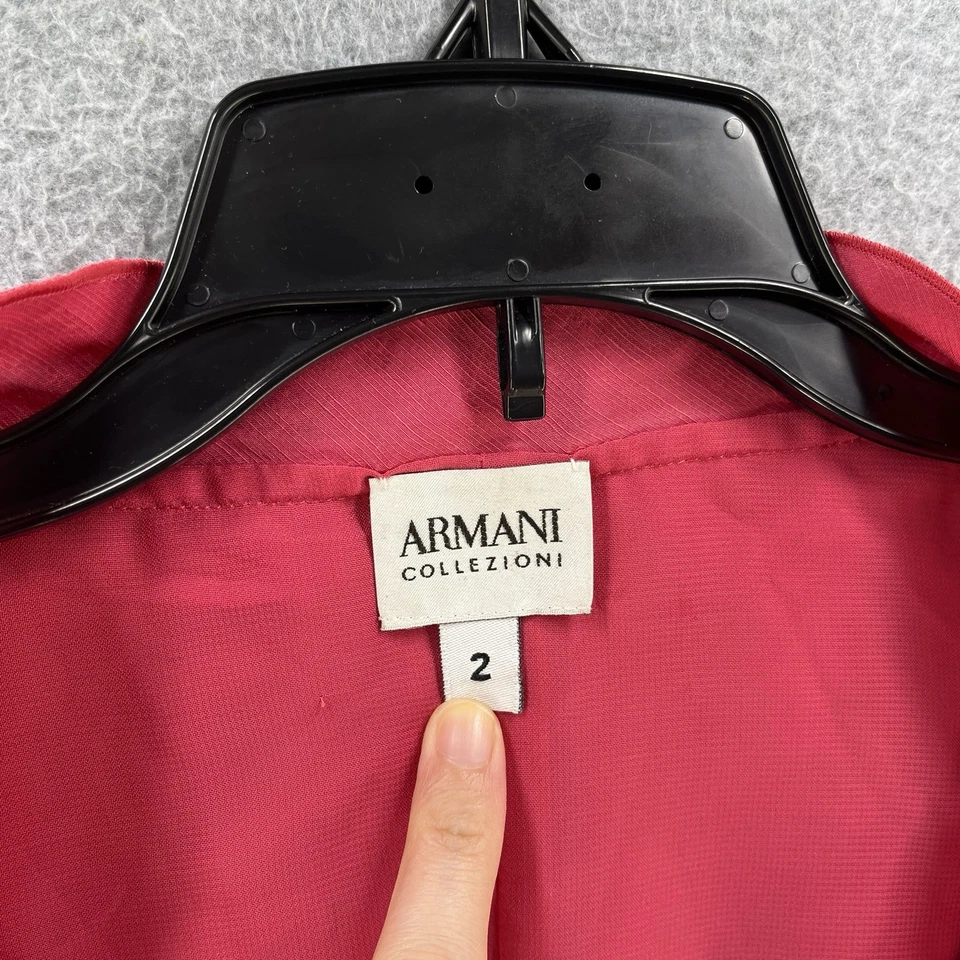 Blusa mujer Armani Collection talla 2 rosa seda mezcla lino camisa sin mangas Foto 2 de 4