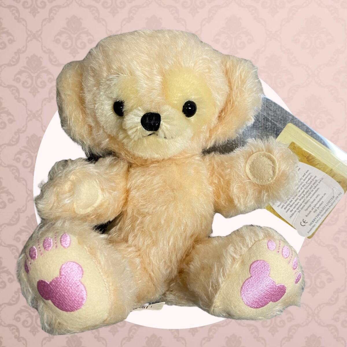 MERRY THOUGHT チーキー　ブラック＆ホワイト　teddy bear Rare # 52/100 Plush Toy Merry Thought WDW Teddy Bear Baby