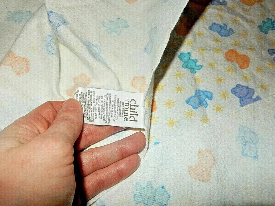 4B Vintage 30x30 Carter's Ositos de Peluche Franela Recepción Bebé Cuna Manta Lovey Foto 3 de 4