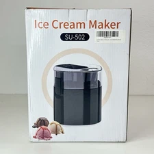 SU-502 Ice Cream Maker Electric Automatic Frozen Dessert Machine Black