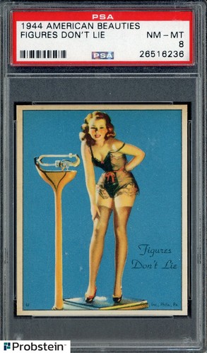 1944 American Beauties Figures Don't Lie PSA 8 NM-MT