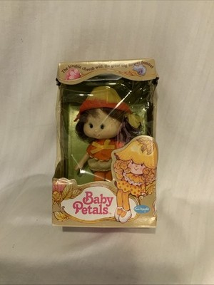 Fun World Baby Petals Doll Vintage 1980s Brown Hair Daisy Vinyl Plastic 6''