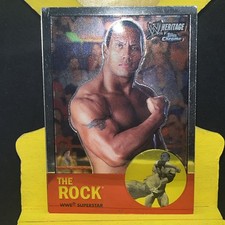 2007 Topps Heritage WWE Chrome Heritage II - The Rock #10