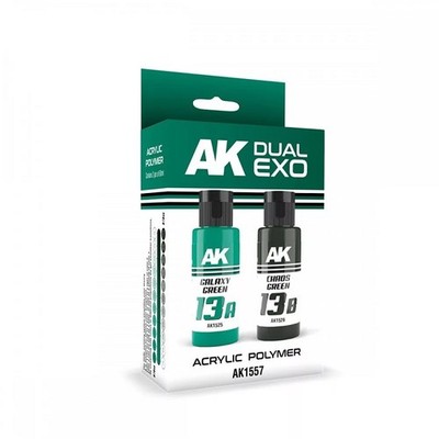 AK Interactive AK1557 - Galaxy Green & Chaos Green Dual Exo 2x60Ml - Neu