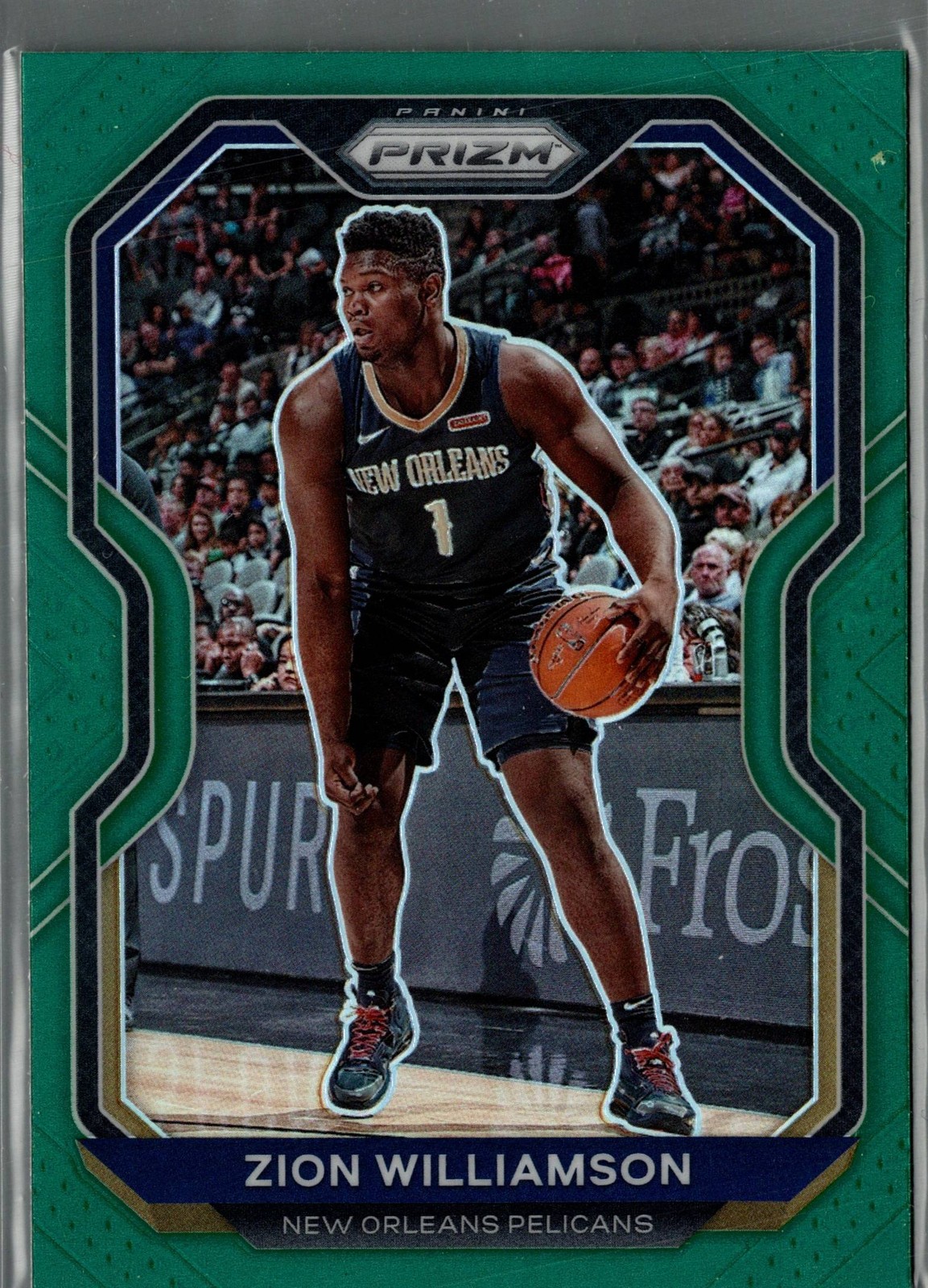 2020-21 Panini Prizm #185 Zion Williamson Green Prizms