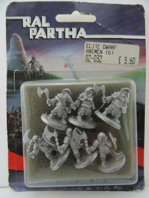 Ral Partha 02-032 - Elite Dwarf Axemen (6)  - K3-F0-02